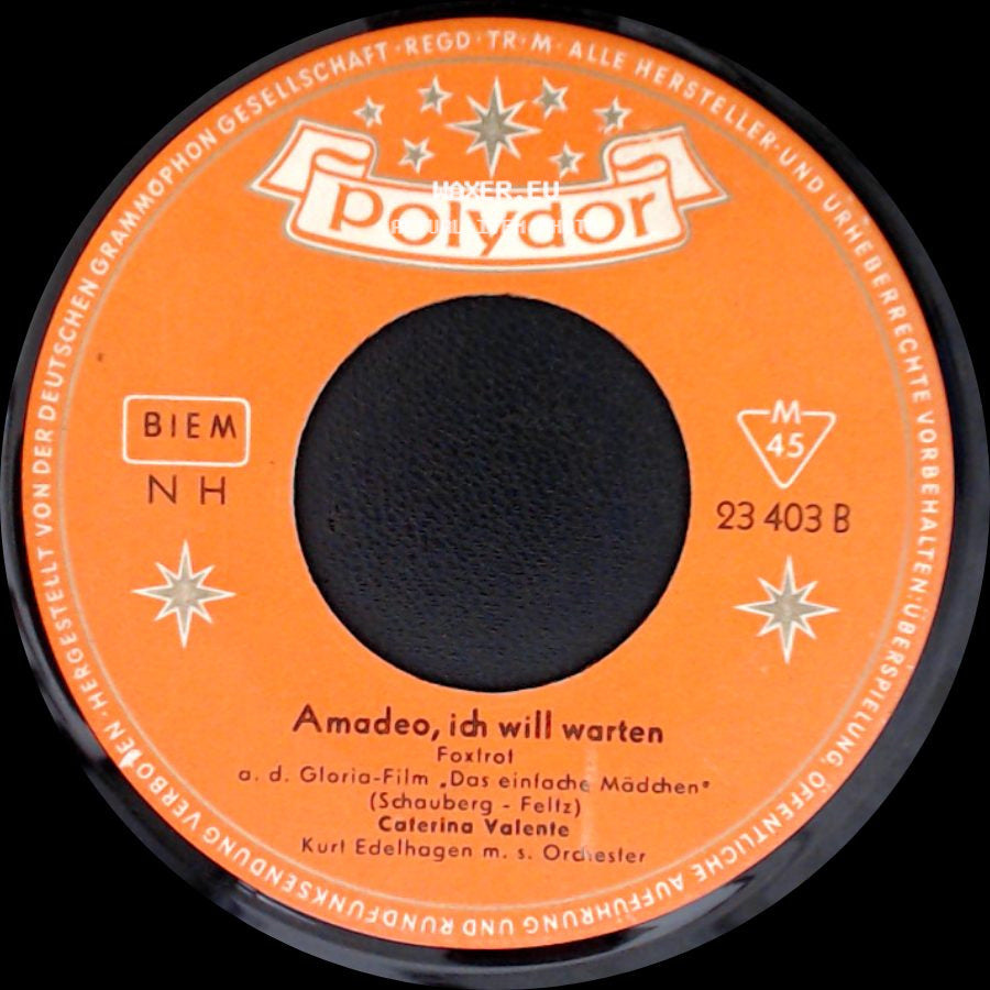 Caterina Valente - Amadeo, Ich Will Warten / Tipitipitipso side A