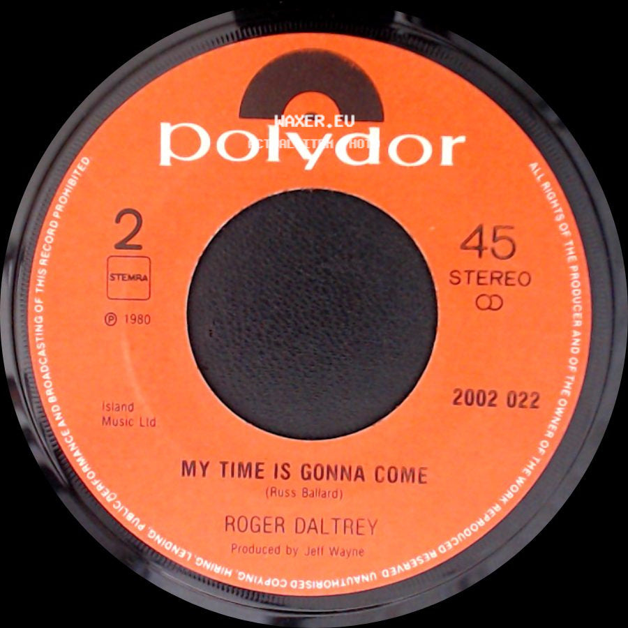 Roger Daltrey - My Time Is Gonna Come / Without Your Love side A