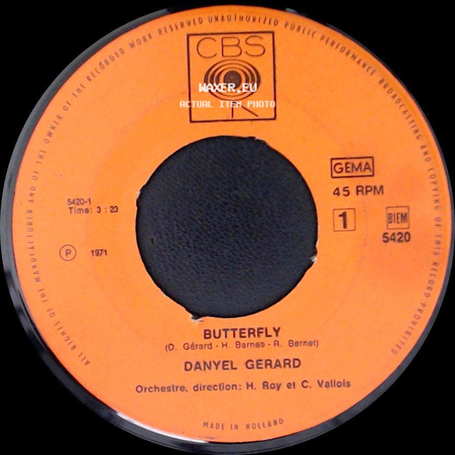 Danyel Gerard - Butterfly / Le Petit Ours En Pluche side A