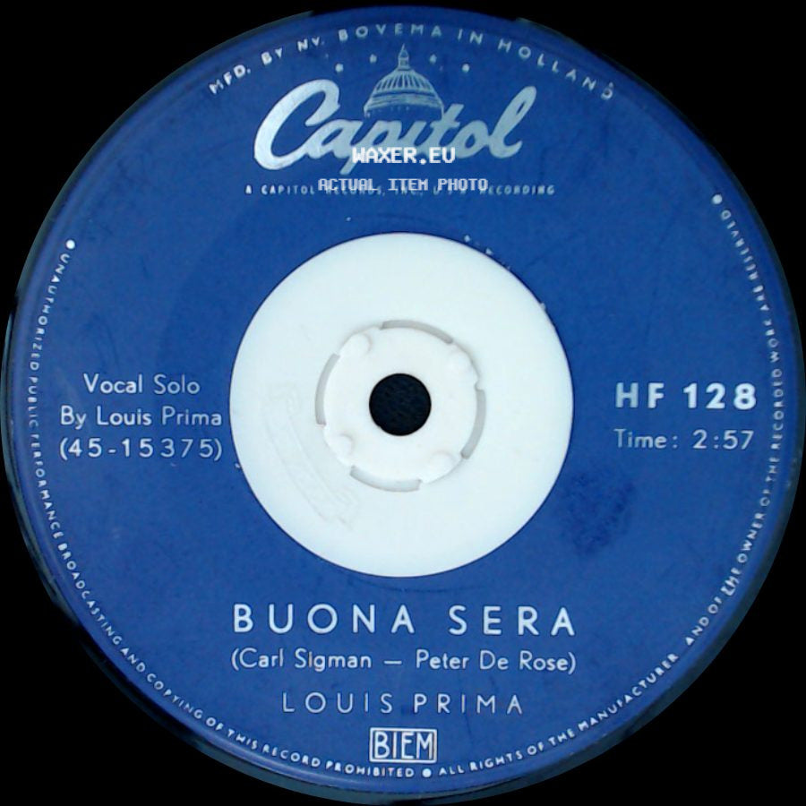 Louis Prima - Oh Marie / Buona Sera side B