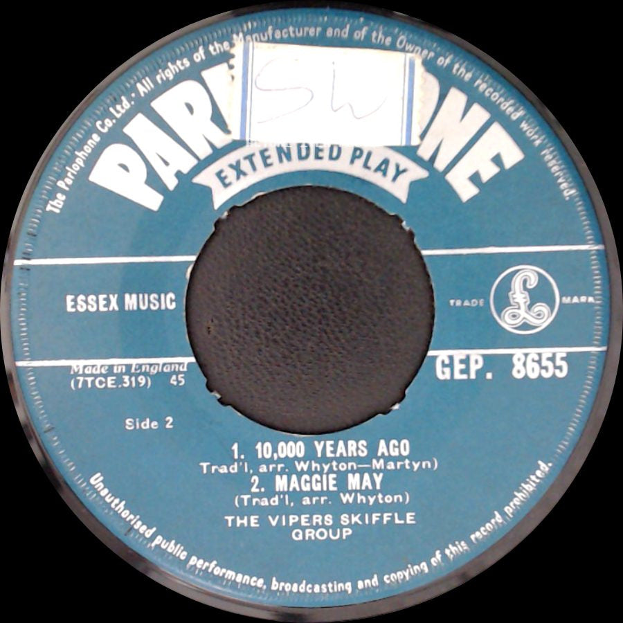 The Vipers Skiffle Group - Homing Bird / Pay Me My Money Down / 10,000 Years Ago / Maggie May side B