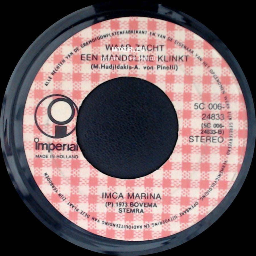 Imca Marina - Waar Zacht Een Mandoline Klinkt / Bella Italia side A