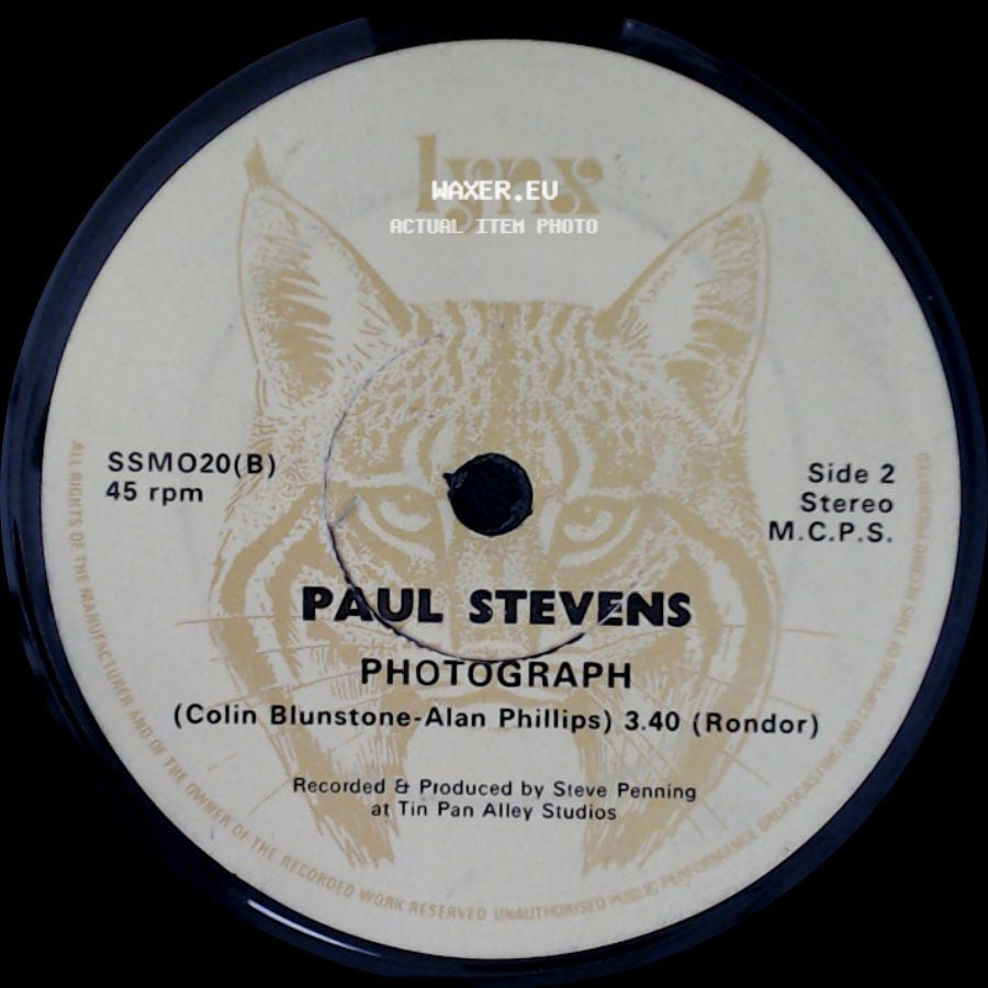 Paul Stevens - Dying To Live With You / Photograph side B