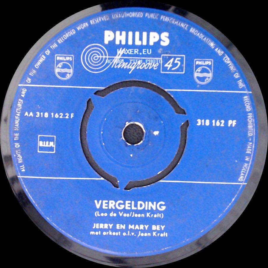 Jerry En Mary Bey - De Vondeling / Vergelding side B