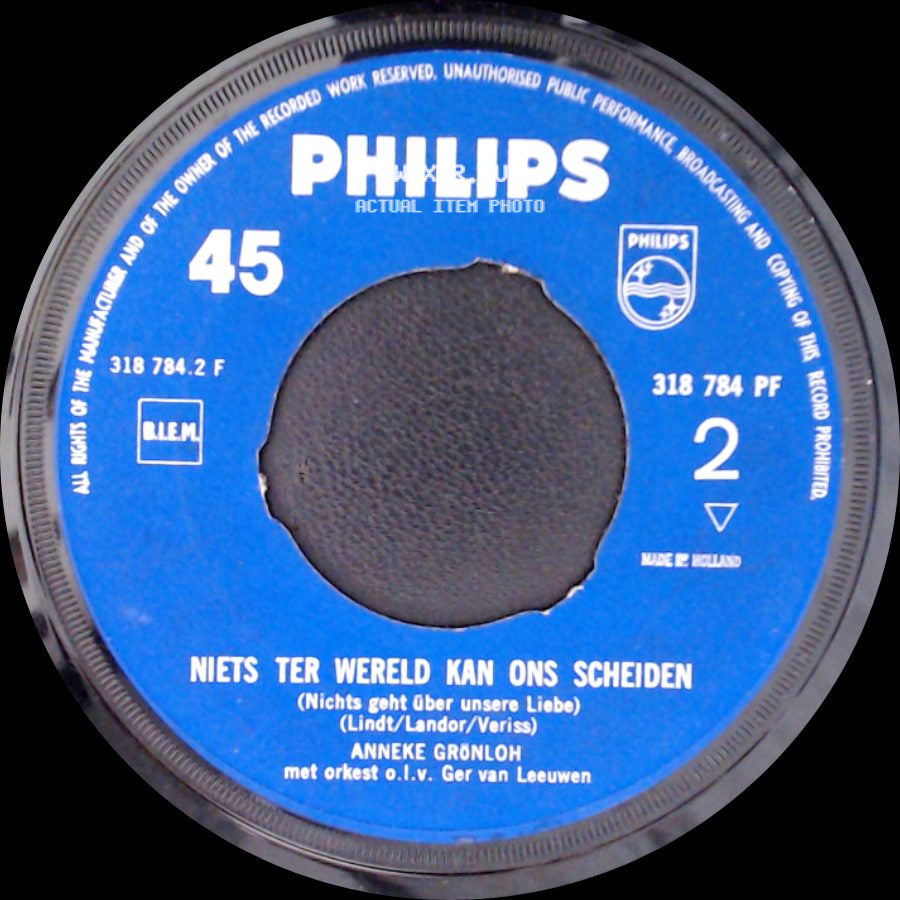 Anneke Grønloh - Paradiso / Niets Ter Wereld Kan Ons Scheiden side B