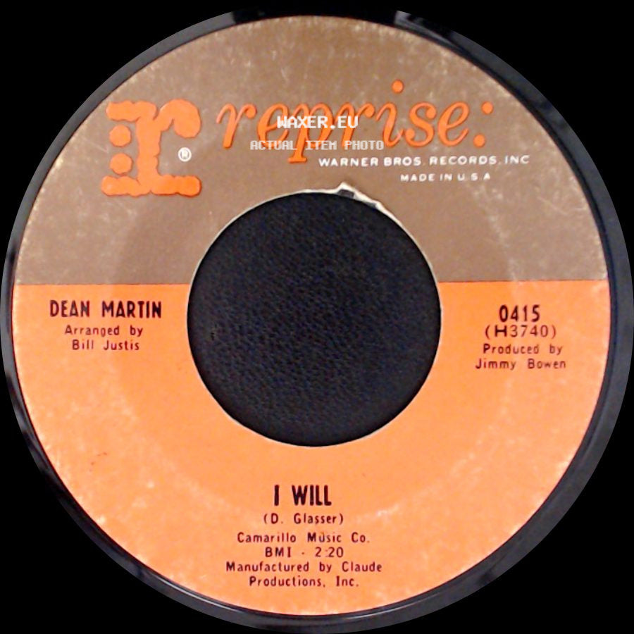 Dean Martin - You're The Reason I'm In Love / I Will side B