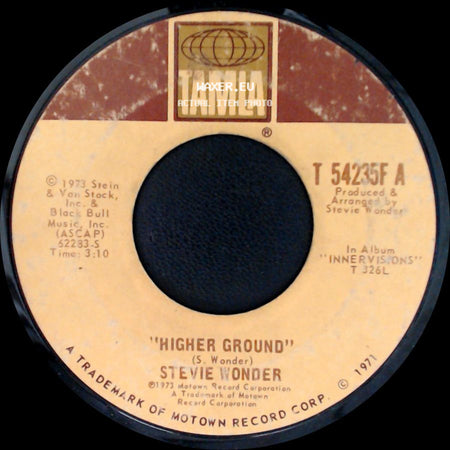 Stevie Wonder - Too High / Higher Ground side B