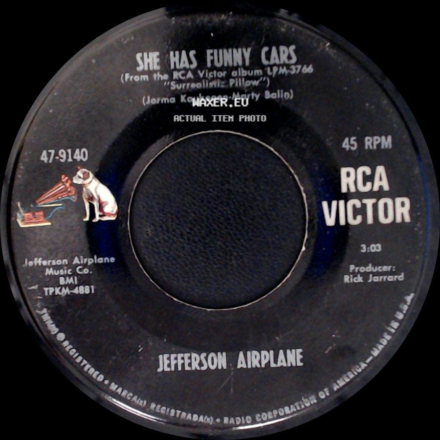 Jefferson Airplane - Somebody To Love / She Has Funny Cars side B