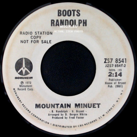 Boots Randolph - Mountain Minuet / Lonesome Ladies side A