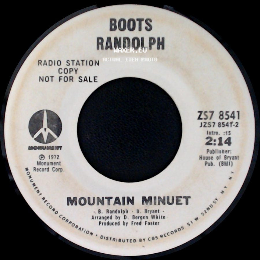 Boots Randolph - Mountain Minuet / Lonesome Ladies side A