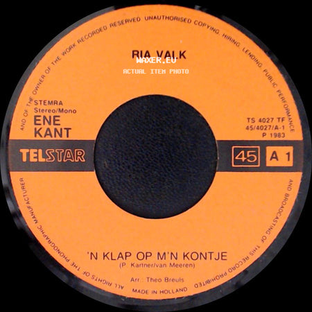 Ria Valk - 'n Klap Op M'n Kontje / Tante Katootje side A