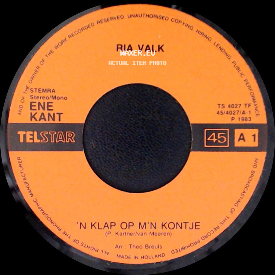 Ria Valk - 'n Klap Op M'n Kontje / Tante Katootje side A