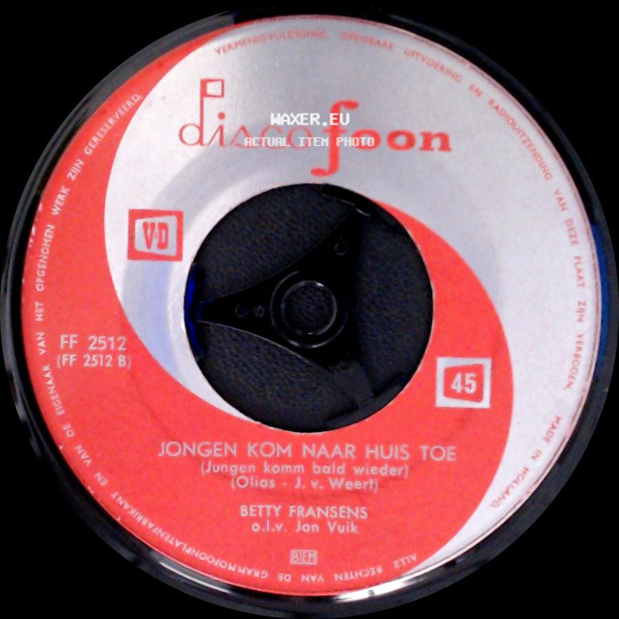 Betty Fransens - Soerabaja / Jongen Kom Naar Huis Toe side B