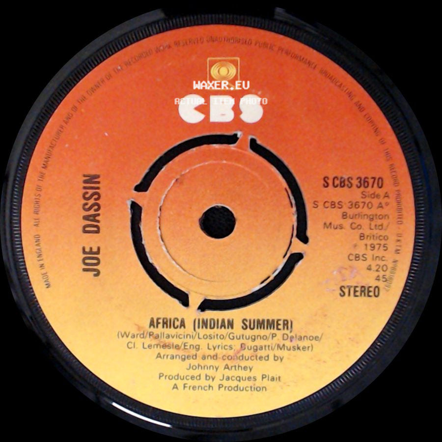 Joe Dassin - Africa (Indian Summer) / Sunday Times side A