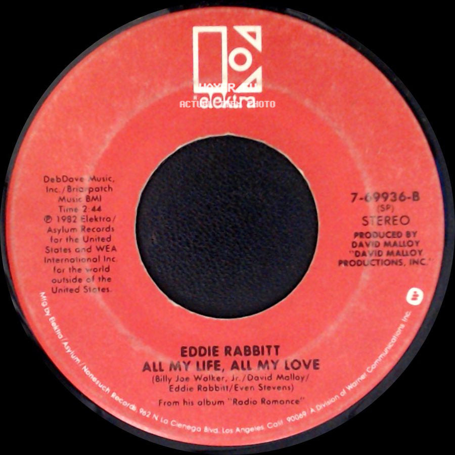 Eddie Rabbitt / Eddie Rabbitt With Crystal Gayle - All My Life, All My Love / You And I side A