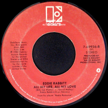 Eddie Rabbitt / Eddie Rabbitt With Crystal Gayle - All My Life, All My Love / You And I side A