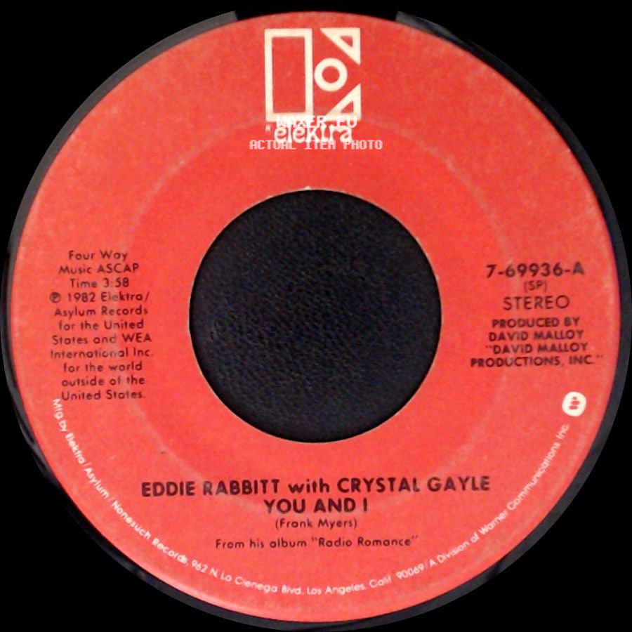Eddie Rabbitt / Eddie Rabbitt With Crystal Gayle - All My Life, All My Love / You And I side B