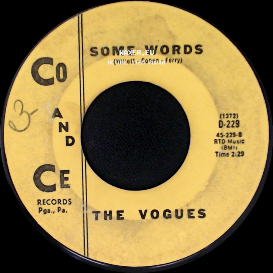 The Vogues - Some Words / You're The One side A
