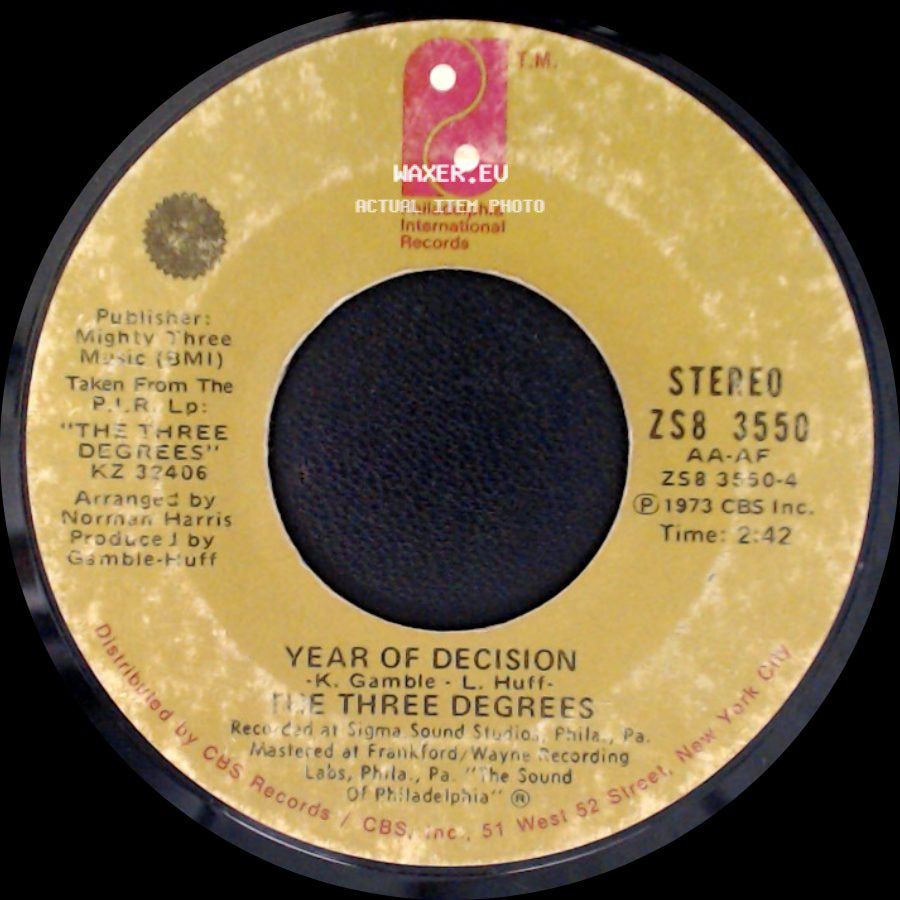 The Three Degrees - Year Of Decision / When Will I See You Again side A