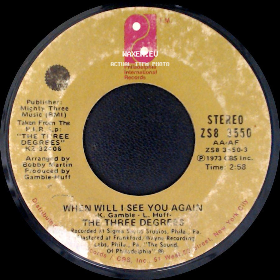 The Three Degrees - Year Of Decision / When Will I See You Again side B