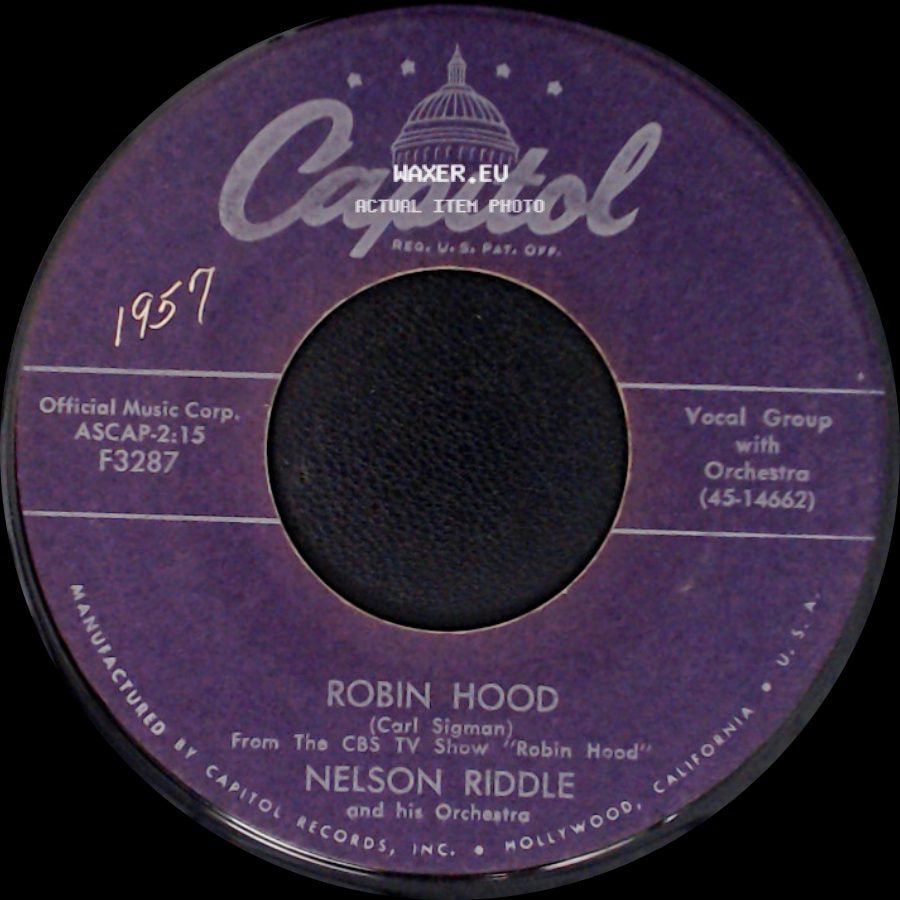 Nelson Riddle And His Orchestra - Robin Hood / Lisbon Antigua side A