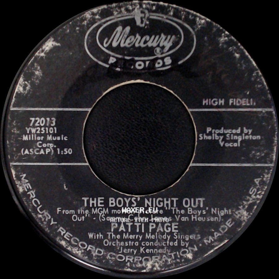 Patti Page - Three Fools / The Boys' Night Out side B