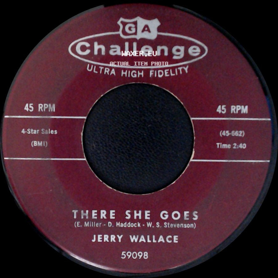Jerry Wallace - Angel On My Shoulder / There She Goes side B
