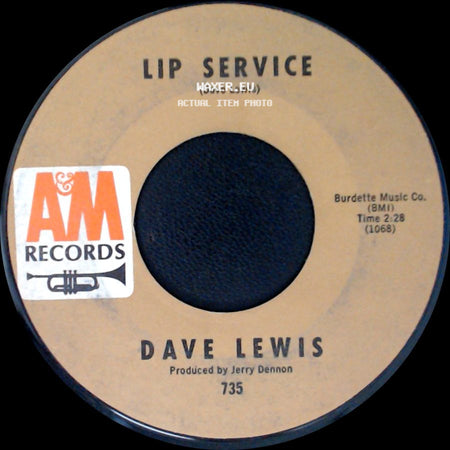 Dave Lewis - Good Guy's Theme / Lip Service side B