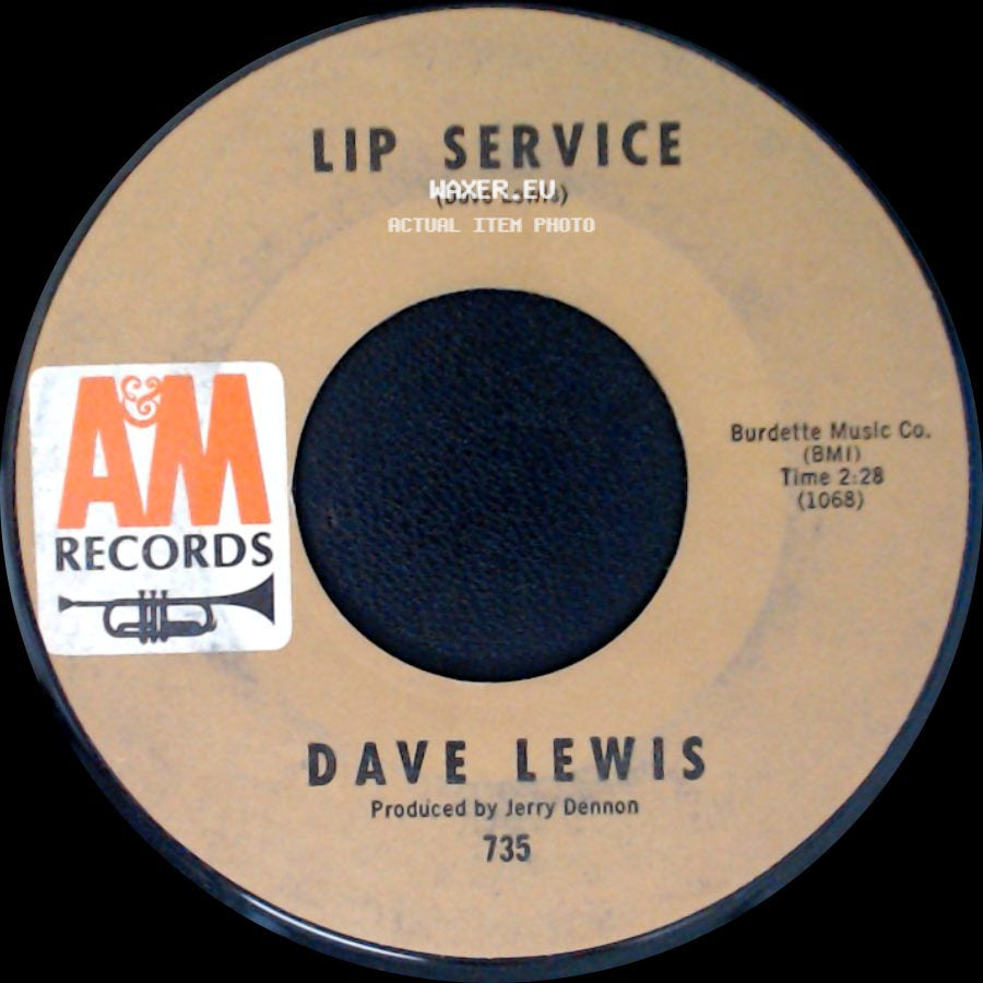 Dave Lewis - Good Guy's Theme / Lip Service side B