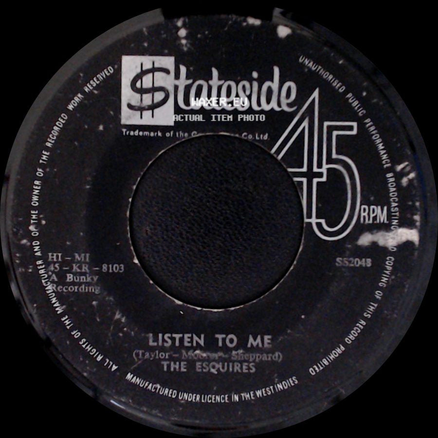 The Esquires - Get On Up / Listen To Me side B