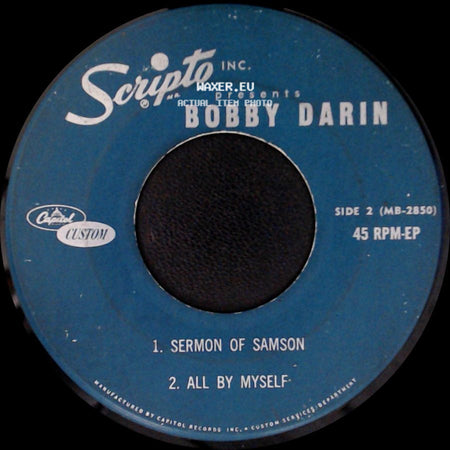 Bobby Darin - Unknown Title A / Sermon Of Samson / All By Myself side B