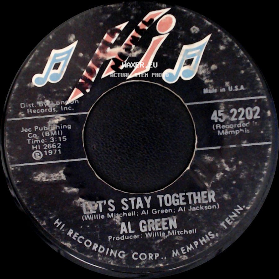 Al Green - Let's Stay Together / Tomorrow's Dream side A