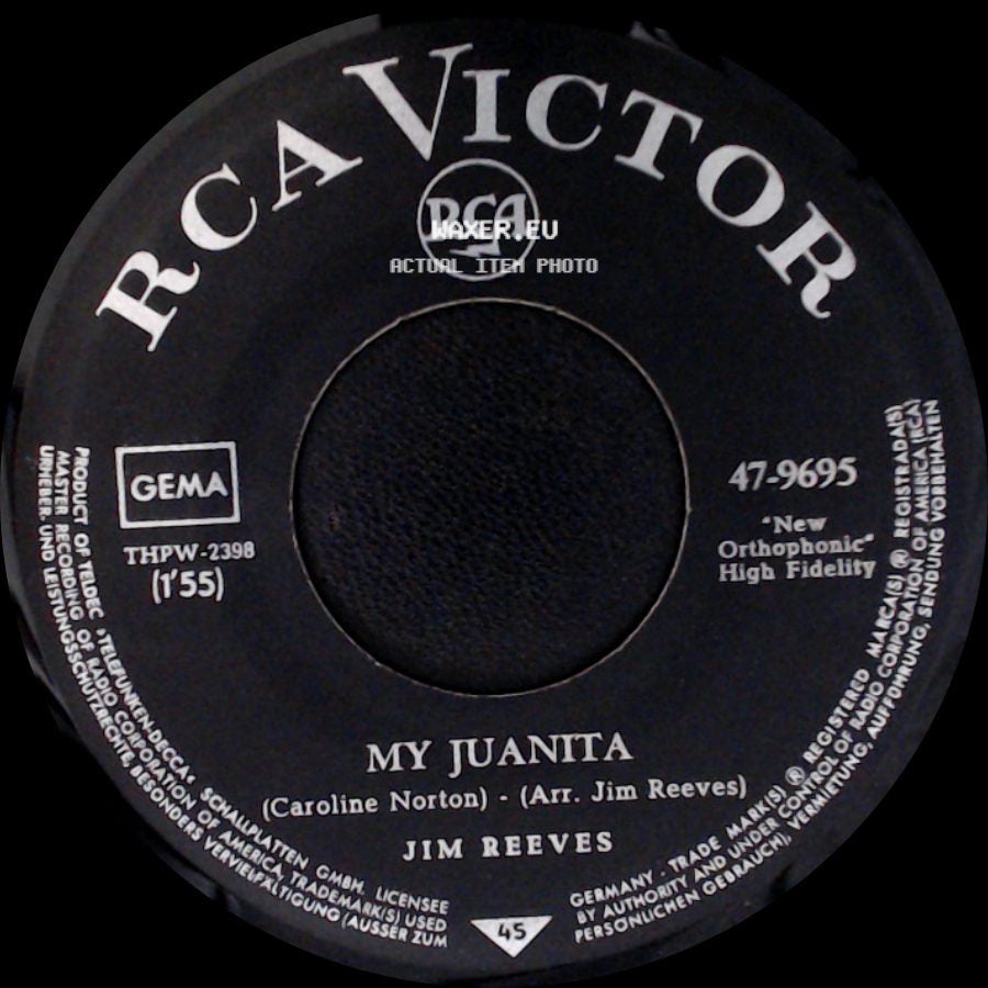 Jim Reeves - Distant Drums / My Juanita side B