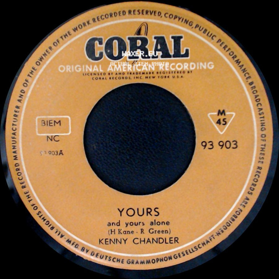 Kenny Chandler - Yours And Yours Alone / It Might Have Been side A