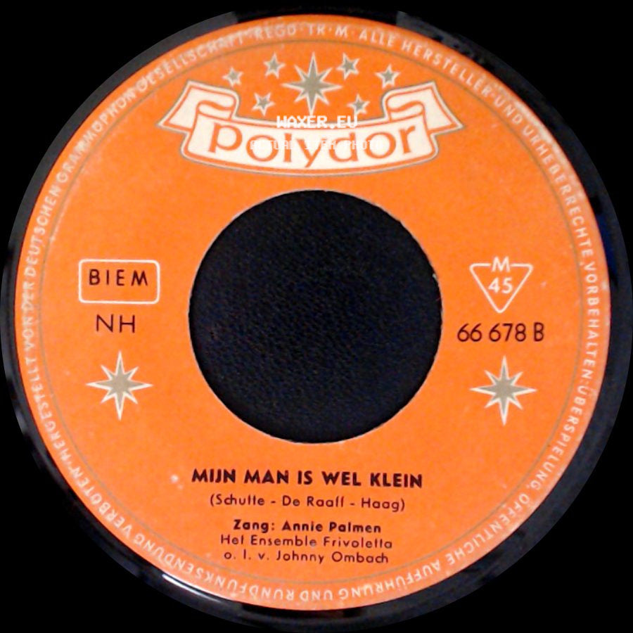 Annie Palmen - Mijn Man Is Wel Klein / Piero side A