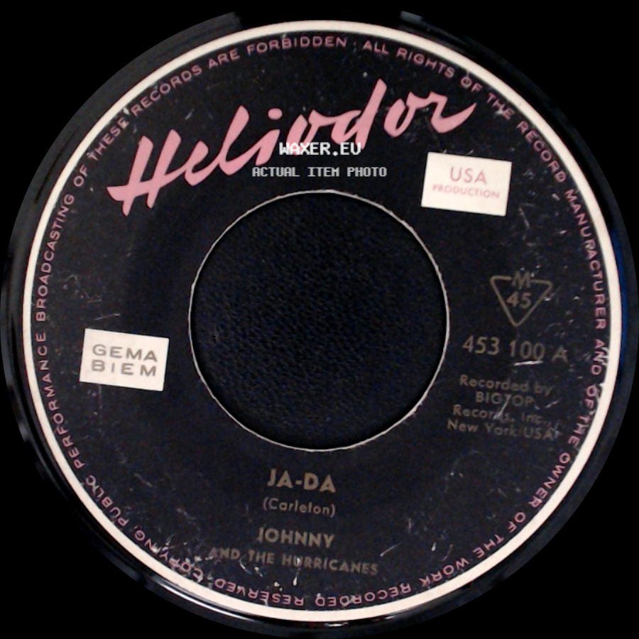 Johnny And The Hurricanes - Mr. Lonely / Ja-Da side B