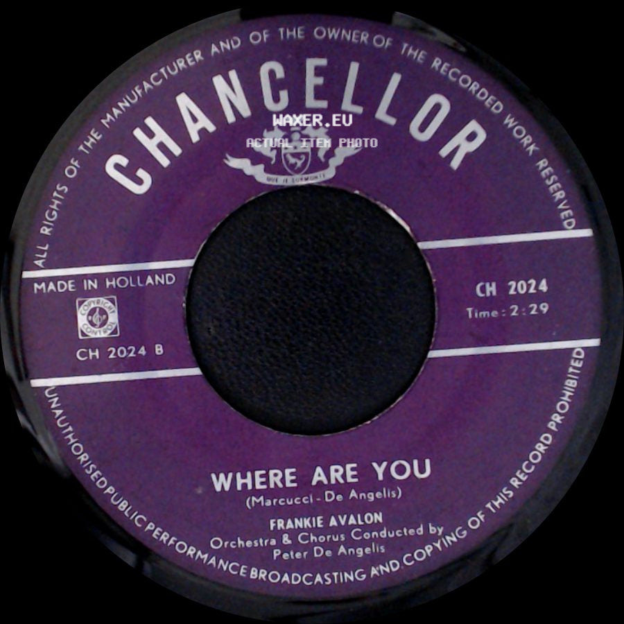 Frankie Avalon - Where Are You / Tuxedo Junction side A