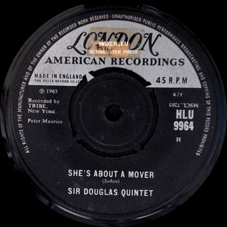 Sir Douglas Quintet - She's About A Mover / We'll Take Our Last Walk Tonight side A