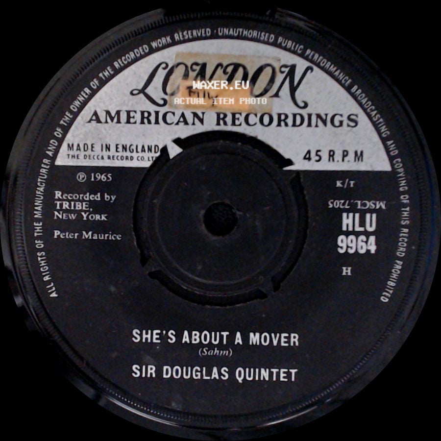 Sir Douglas Quintet - She's About A Mover / We'll Take Our Last Walk Tonight side A