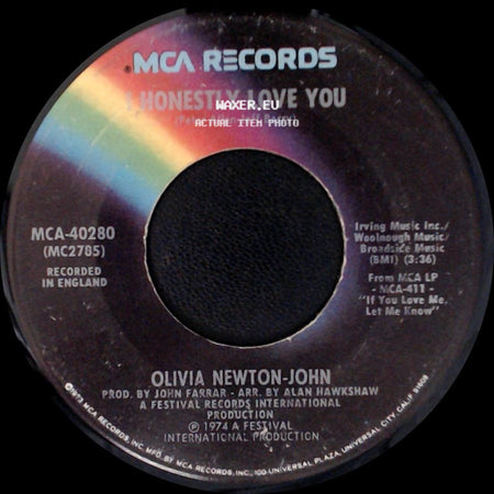Olivia Newton-John - Home Ain't Home Anymore / Honestly Love You side B