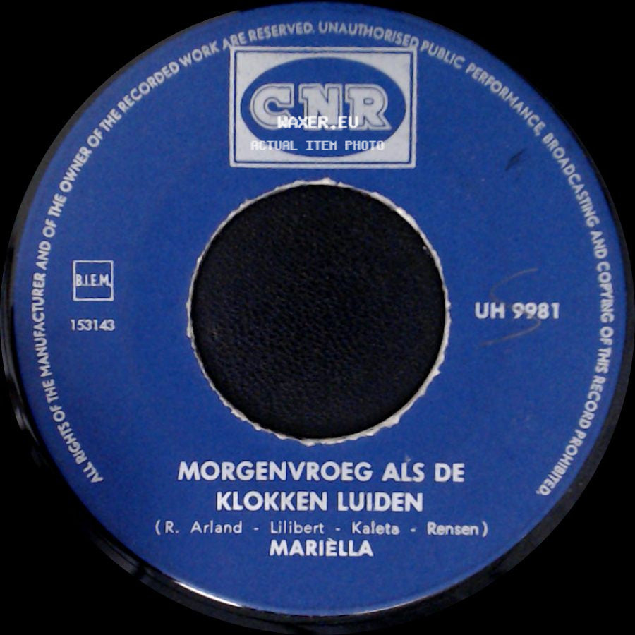 Mariëlla - Morgenvroeg Als De Klokken Luiden / Over Zeven Dagen side A