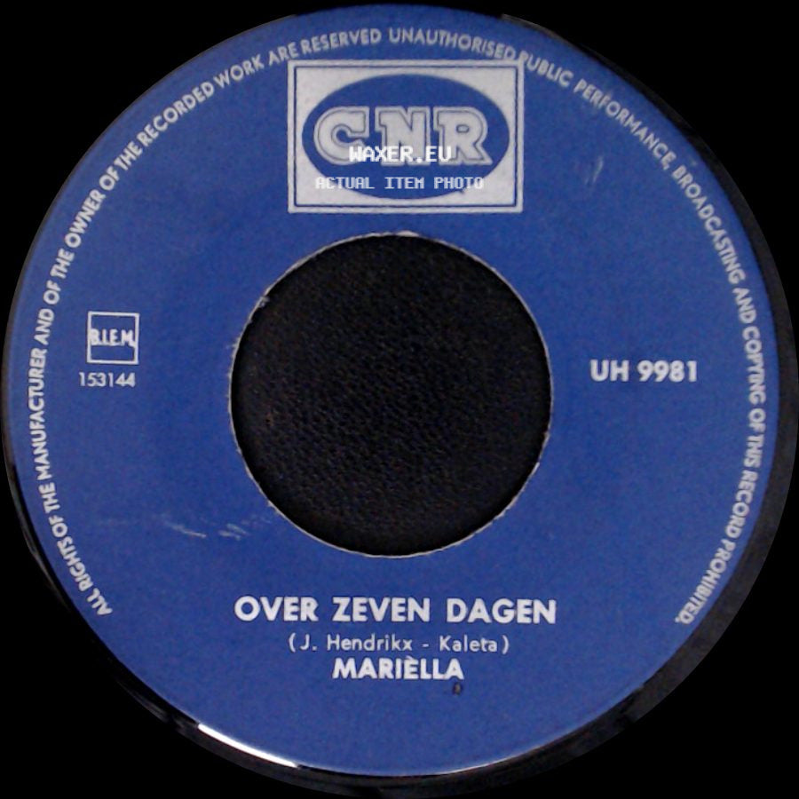 Mariëlla - Morgenvroeg Als De Klokken Luiden / Over Zeven Dagen side B