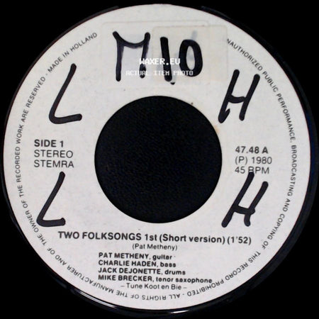 Pat Metheny - Two Folksongs 1St (Short Version) / Two Folksongs 1St (Extended Version) side A