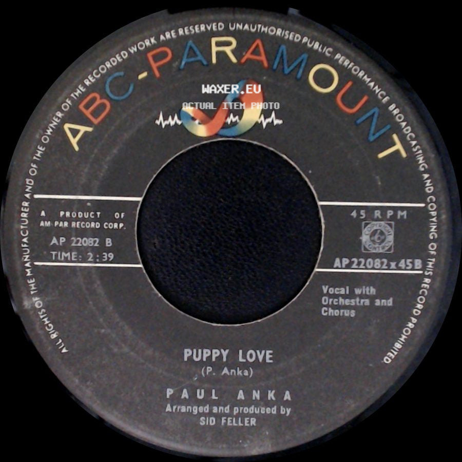 Paul Anka - Puppy Love / Adam And Eve side A