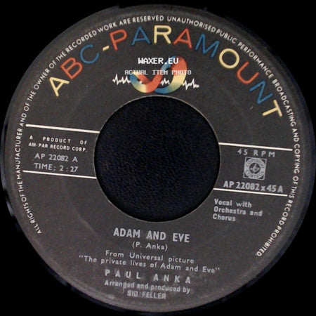 Paul Anka - Puppy Love / Adam And Eve side B