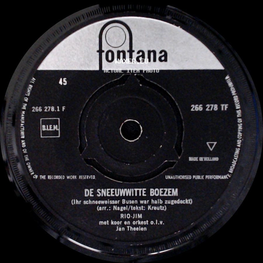 Rio-Jim En Laila Met Orkest O.L.V. Jan Theelen / Rio-Jim - In De Taverne D'amore / De Sneeuwwitte Boezem side B
