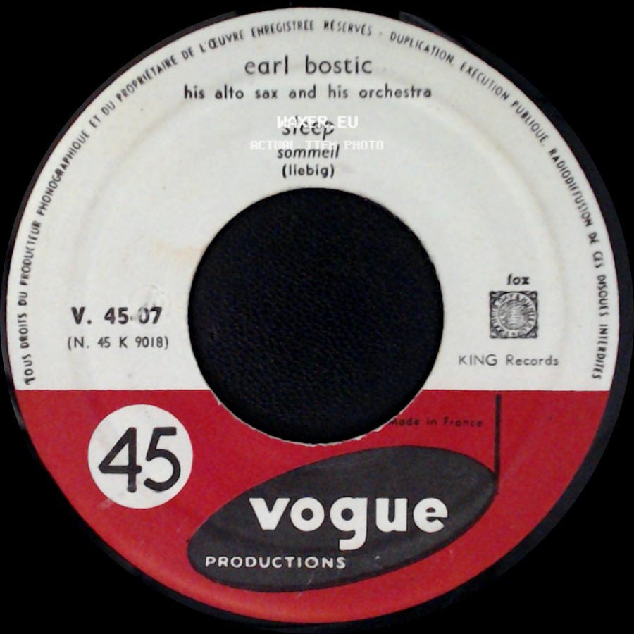 Earl Bostic His Alto Sax And His Orchestra / Earl Bostic - Flamingo (Stroup-Anderson) / Sleep side B