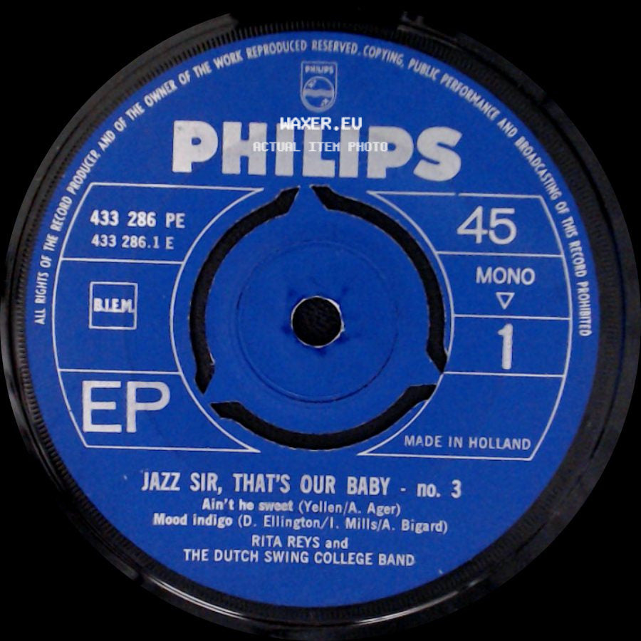 Rita Reys And The Dutch Swing College Band - Jazz Sir, That's Our Baby - No. 3 / Jazz Sir, That's Our Baby - No. 3 side A