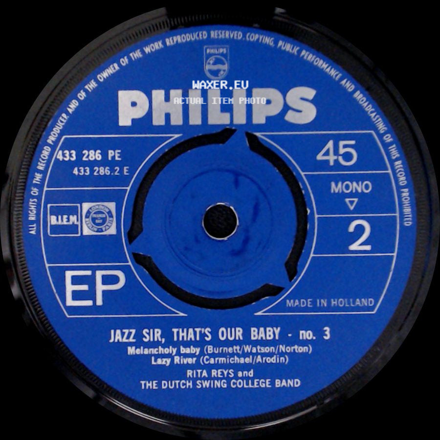 Rita Reys And The Dutch Swing College Band - Jazz Sir, That's Our Baby - No. 3 / Jazz Sir, That's Our Baby - No. 3 side B