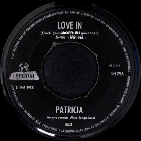 Patricia - Love In / Wat Moet Ik Doen? side A